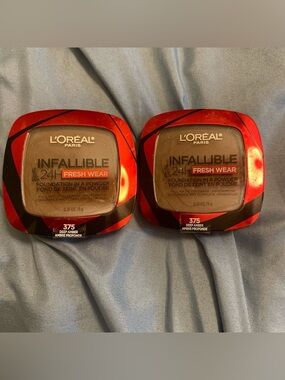 BULK SAVINGS! Lot of 2 L'Oreal Infallible 24H Fresh Wear Powder Foundation